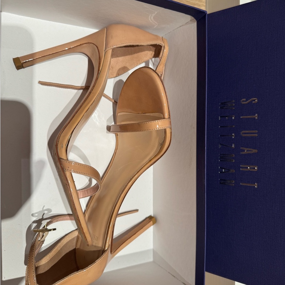 Stuart Weitzman Tan Strappy Heels
